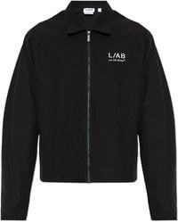 LAB C.O. OFF WHITE - Cotton Jacket With Printed Logo - Lyst