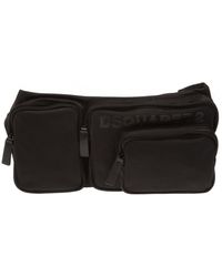 DSquared² Logo Print Belt Bag - Black