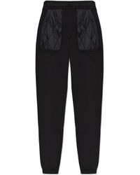 Moncler - Trousers With Logo Patch - Lyst