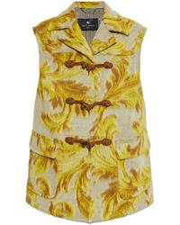 Etro - Wool Vest With Decorative Pattern - Lyst