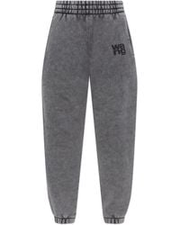 T By Alexander Wang - Sweatpants With Printed Logo - Lyst