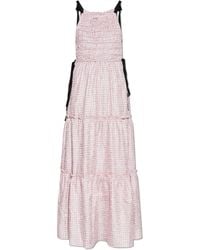 Ganni - Dress With A Check Pattern - Lyst