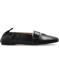 Ganni - Ballet Flats With Buckles - Lyst