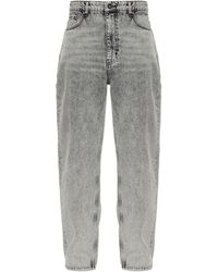 LAB C.O. OFF WHITE - Jeans With Printed Logo - Lyst