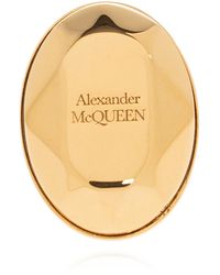Alexander McQueen - Antique Gold Metal The Faceted Stone Ring - Lyst