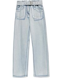 Acne Studios Stacked Belts Jeans in Black | Lyst UK