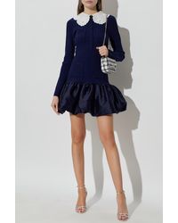 Self-Portrait - Dress With A Detachable Collar - Lyst