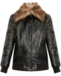 Dolce & Gabbana - Dolce & Gabbana Leather Jacket - Lyst
