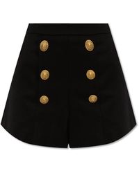 Balmain - Contrast Buttons Shorts - Lyst