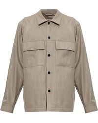 Paul Smith - Wool Shirt With Pockets - Lyst