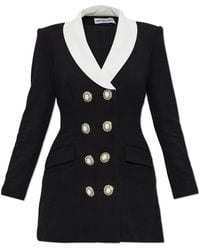 Self-Portrait - Wool Dress With Decorative Buttons - Lyst