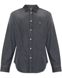 Versace - Denim Shirt With Patch - Lyst