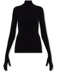 Balenciaga - Turtleneck Sweater With Gloves - Lyst