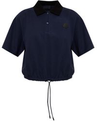 Moncler - Polo With Logo Patch - Lyst