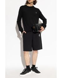 Balmain - Cotton Shorts With Printed Logo - Lyst
