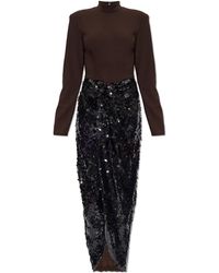 ROTATE BIRGER CHRISTENSEN - Dress With A Sequin Hem - Lyst