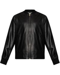 Paul Smith - Leather "Bomber" Jacket - Lyst