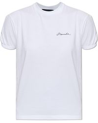 DSquared² - Cotton T-Shirt With Puff Sleeves - Lyst