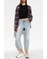 DSquared² - Wool Top With Embroidered Logo - Lyst
