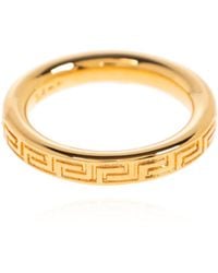 Versace - Ring With Engraved Pattern - Lyst