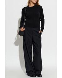 Ami Paris - Cashmere Sweater With Embroidered Logo - Lyst