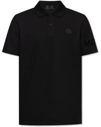 Moncler - Polo With Logo Patch - Lyst