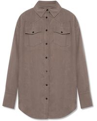 The Mannei 'chios' Oversize Shirt - Grey