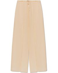 Balmain - Silk Beach Trousers With Monogram - Lyst