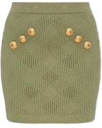 Balmain - Skirt With Decorative Buttons - Lyst