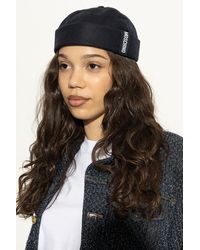 Moschino - Cotton Beanie With Logo Patch - Lyst