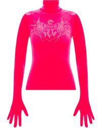 Vetements Top With Gloves - Pink