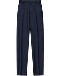 Versace - Wool Trousers With Crease - Lyst