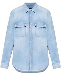 DSquared² - Denim Shirt With Vintage Effect - Lyst