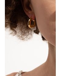 Jacquemus - Les Boucles Asymmetric Gold-tone Brass Hoop Earrings - Lyst