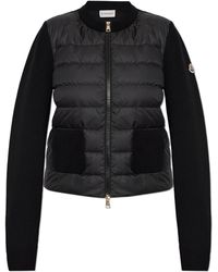Moncler - Cardigan With Quilted Front - Lyst
