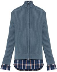 Balenciaga - Cardigan With A Stand-Up Collar - Lyst