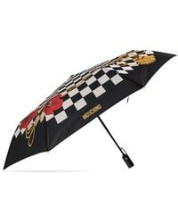 Moschino - Folding Umbrella With Floral Motif - Lyst