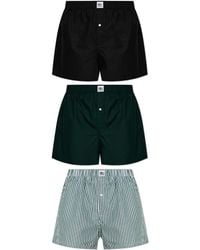 Lacoste - Three-Pack Of Cotton Boxer Briefs - Lyst