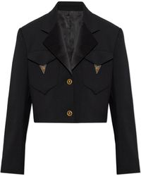Versace - Short Jacket With Appliqués - Lyst