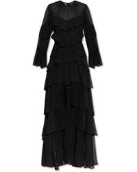 AllSaints - Ruffled Dress Nat - Lyst