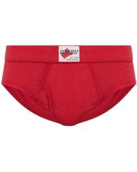 DSquared² - Wool Briefs With Logo - Lyst