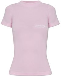 Balenciaga - T-Shirt With Embroidered Logo - Lyst