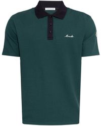 Moncler - Polo With Embroidered Logo - Lyst
