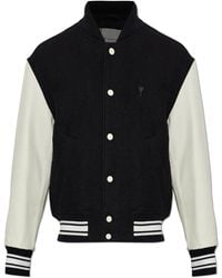 Ami Paris - Wool Bomber Jacket With 'Bomber' Cut - Lyst