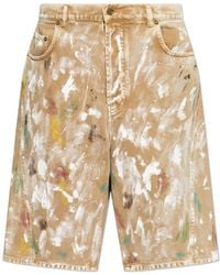 Moschino - Denim Shorts With A 'Vintage' Effect - Lyst
