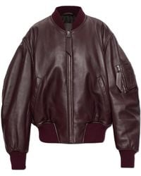 The Attico - Leather 'Bomber' Jacket - Lyst