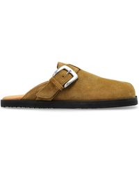 Maison Margiela - Suede 'Tabi' Cut-Out Slides - Lyst