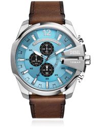 DIESEL - Watch With A Leather Strap - Lyst
