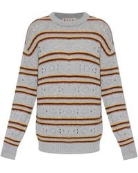 Marni - Cashmere Sweater With Striped Pattern - Lyst