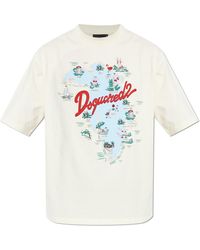 DSquared² - T-Shirt With A Colorful Print - Lyst